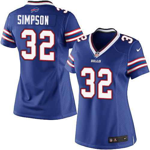 Women's Limited O. J. Simpson Nike Jersey Royal Blue Home - #32 NFL Buffalo Bills